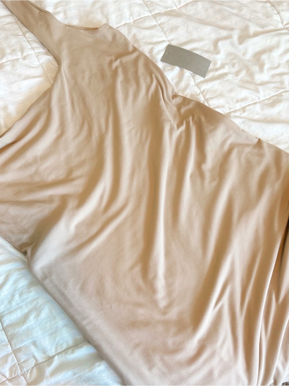 Midi Maxi Dress in Nude